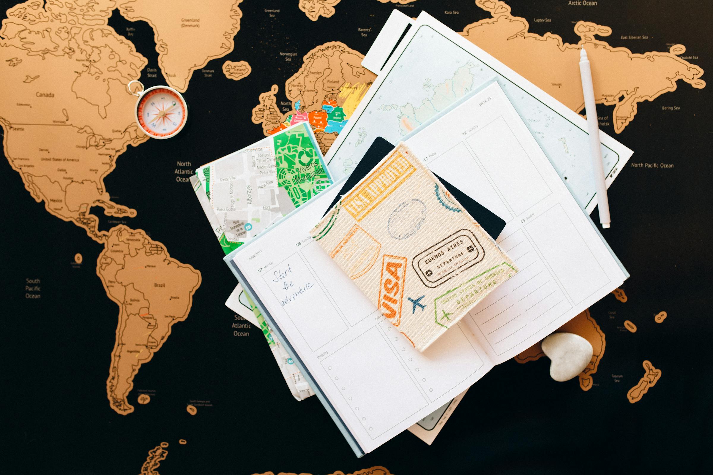 Printed tourist map products used by visitors exploring the region